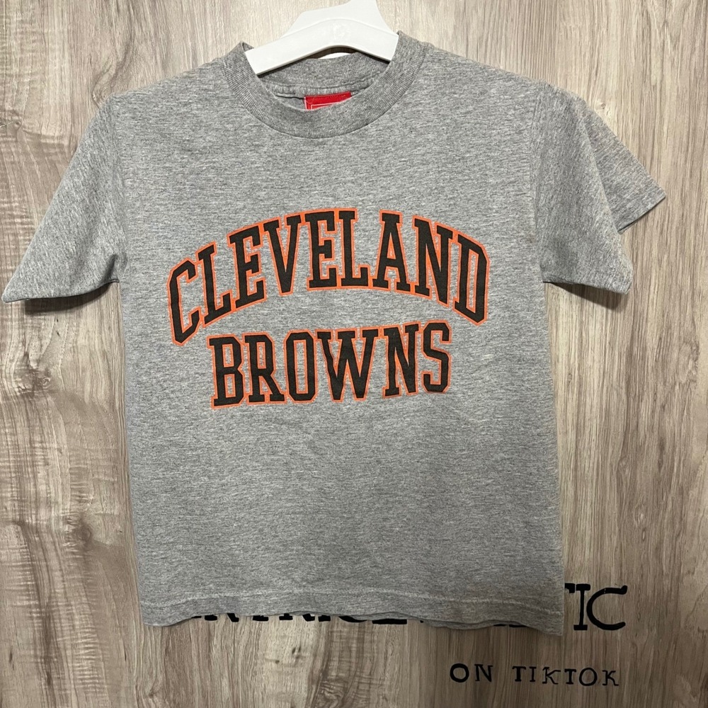 Cleveland Browns NFL Gray Graphic T-Shirt Youth Approx M 14-16 Football Tee
